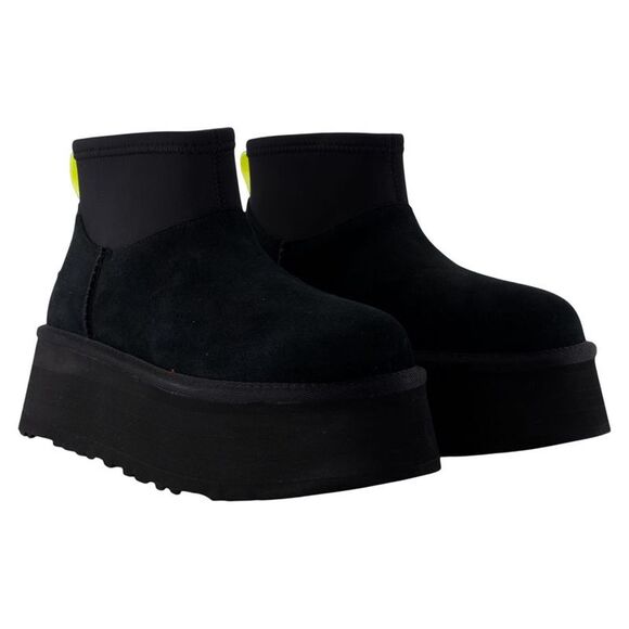 Classic Mini Dipper Ankle Boots - UGG - Leather - Black - Picture 2 of 2